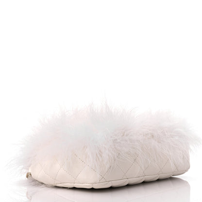 Chanel Feathers Lambskin Quilted Flap White 4 of 14