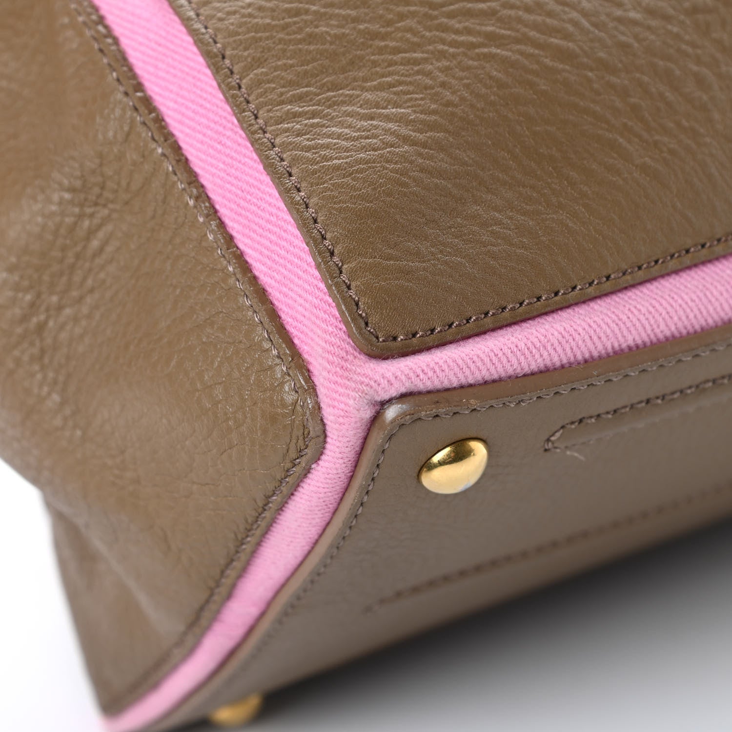 Saint Laurent Calfskin Canvas Medium Muse Two Taupe Pink 12 of 17