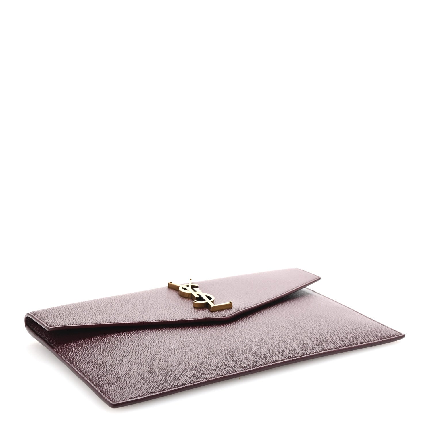 Saint Laurent Grain De Poudre Uptown Pouch Burgundy 4 of 7