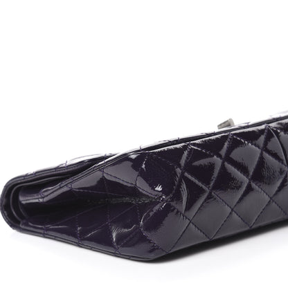 Chanel Distressed Patent Quilted 2.55 Reissue 227 Flap Purple 6 of 14