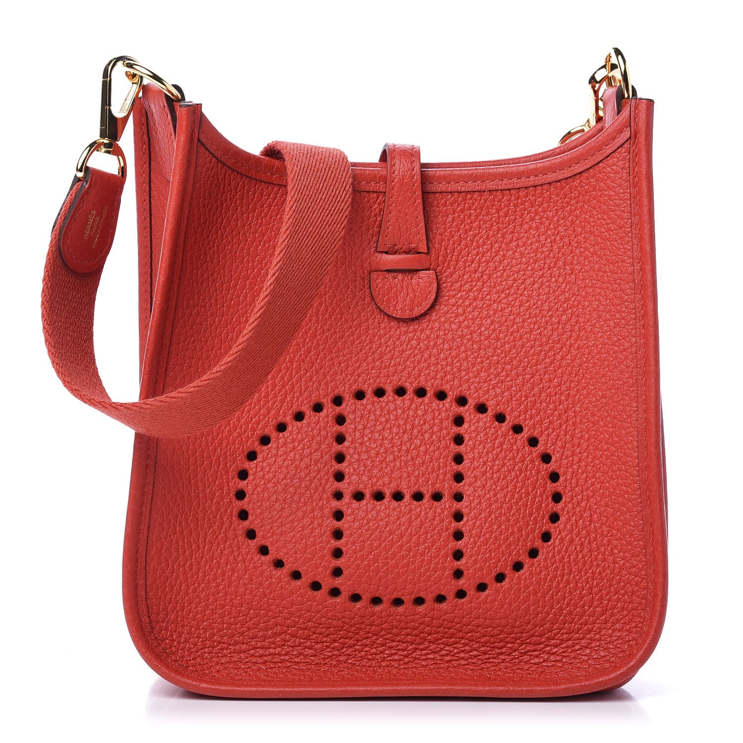 Hermes Taurillon Clemence Evelyne TPM Rouge Tomate Rouge Pivoine 1 of 11