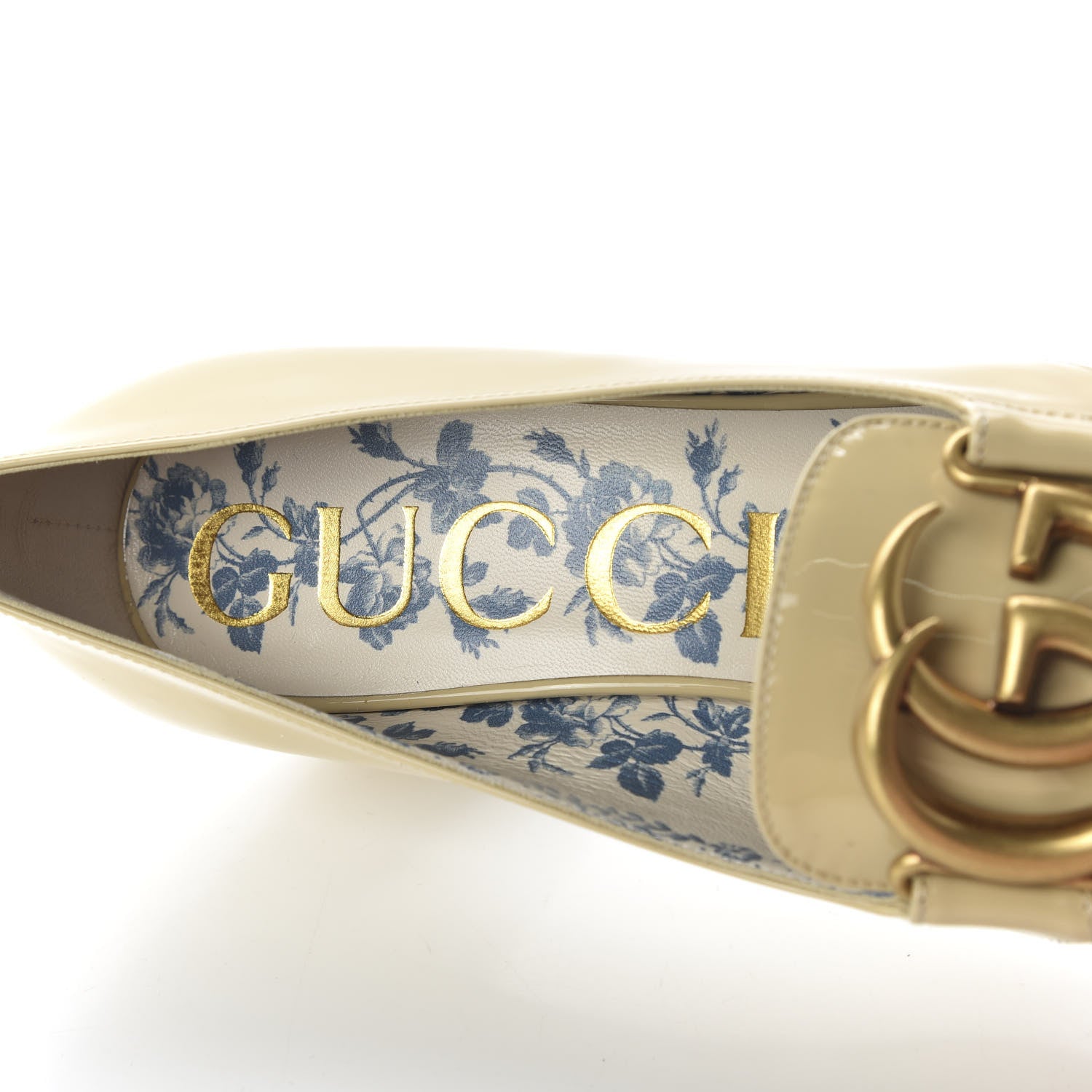 Gucci Vernice GG Victoire 55mm Loafer Pumps 39.5 Sand Storm 7 of 8