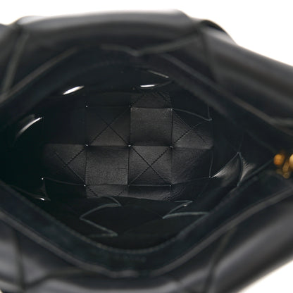 Bottega Veneta Nappa Maxi Intrecciato Clasp Bucket Bag Black 5 of 10