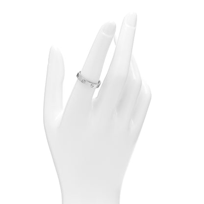 Cartier 18K White Gold 3.5mm LOVE Wedding Band Ring 54 6.75 2 of 4