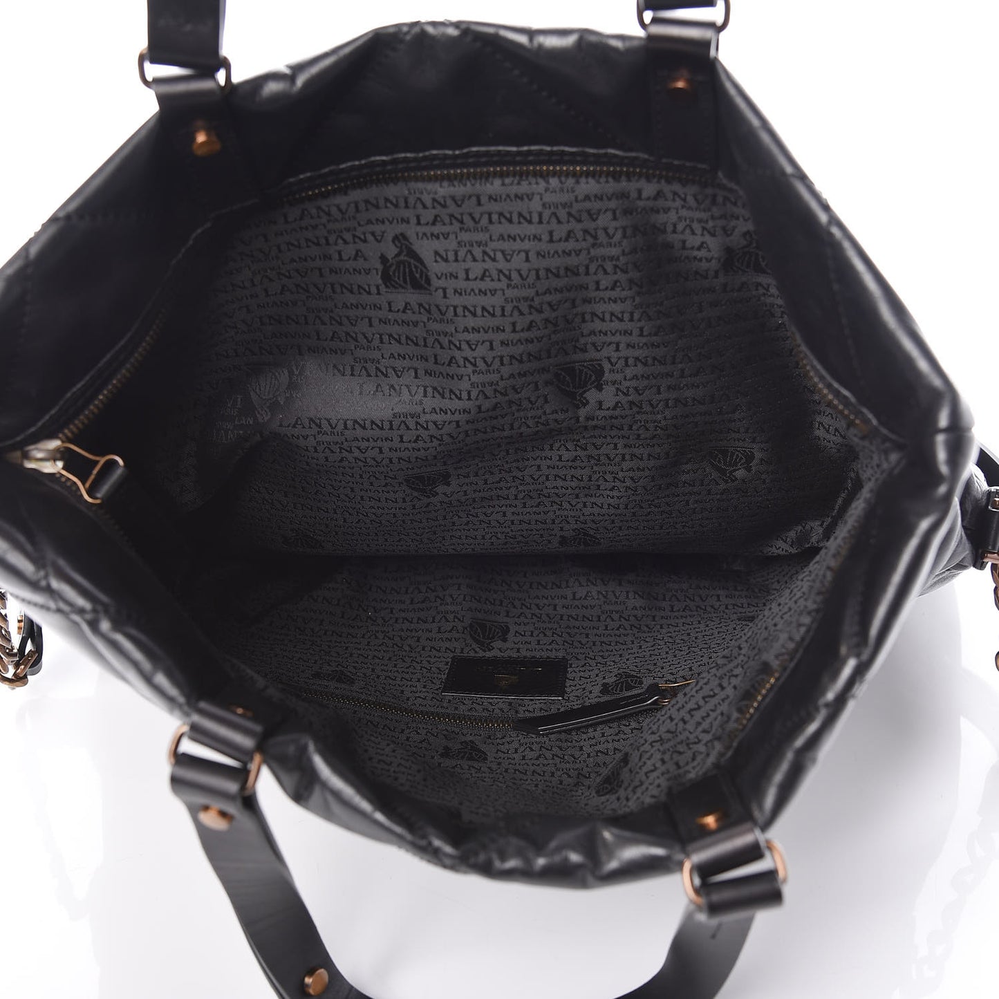 Calfskin Quilted Dear Danae Shoulder Bag Black
