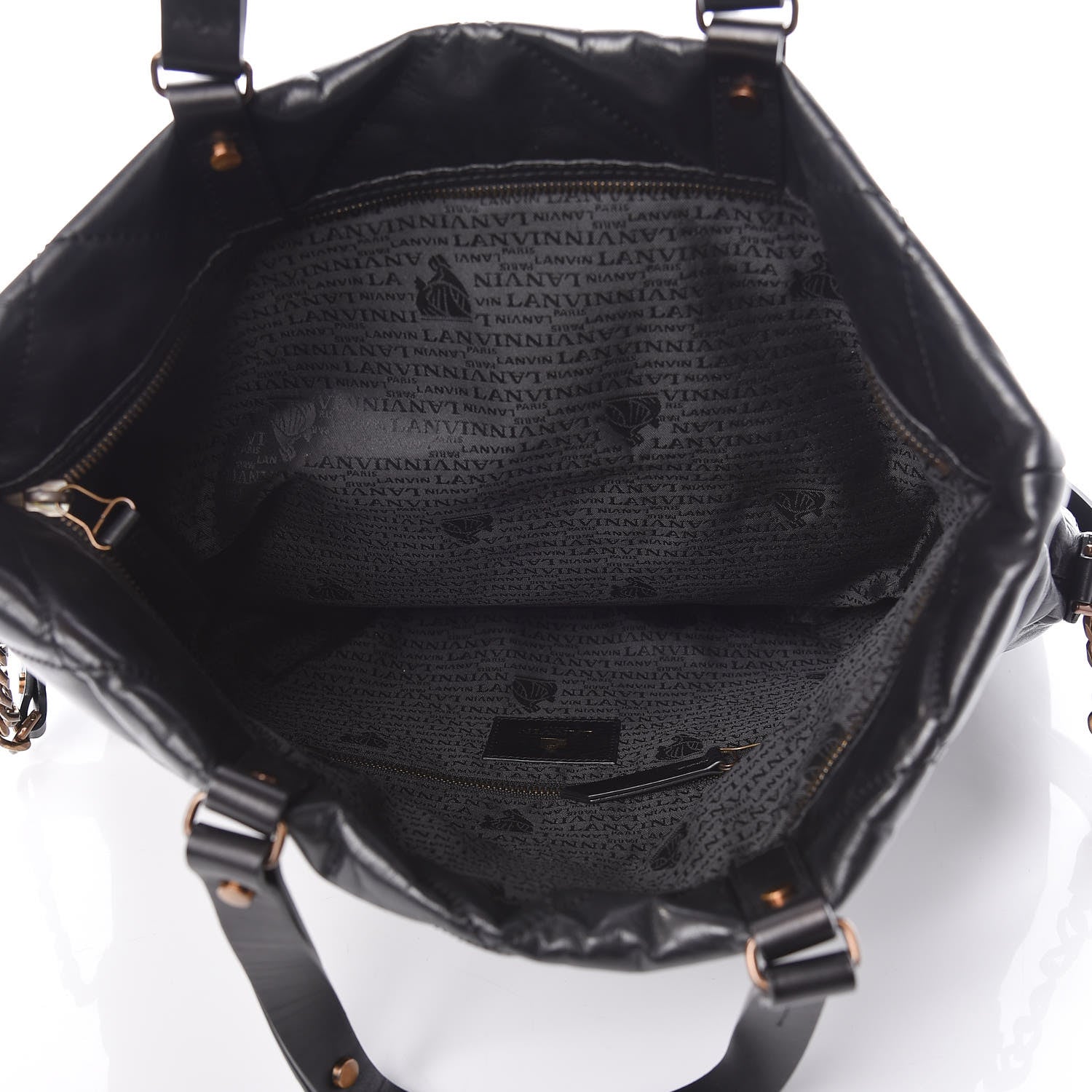 Lanvin Calfskin Quilted Dear Danae Shoulder Bag Black 5 of 8