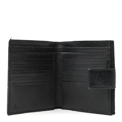 Gucci Monogram Metal Bar French Flap Wallet Black 5 of 7