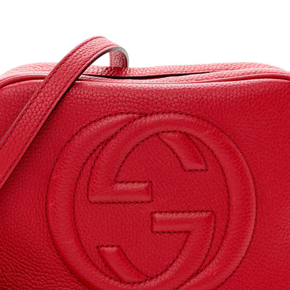 Gucci Pebbled Calfskin Small Soho Disco Bag Tabasco Red 9 of 16