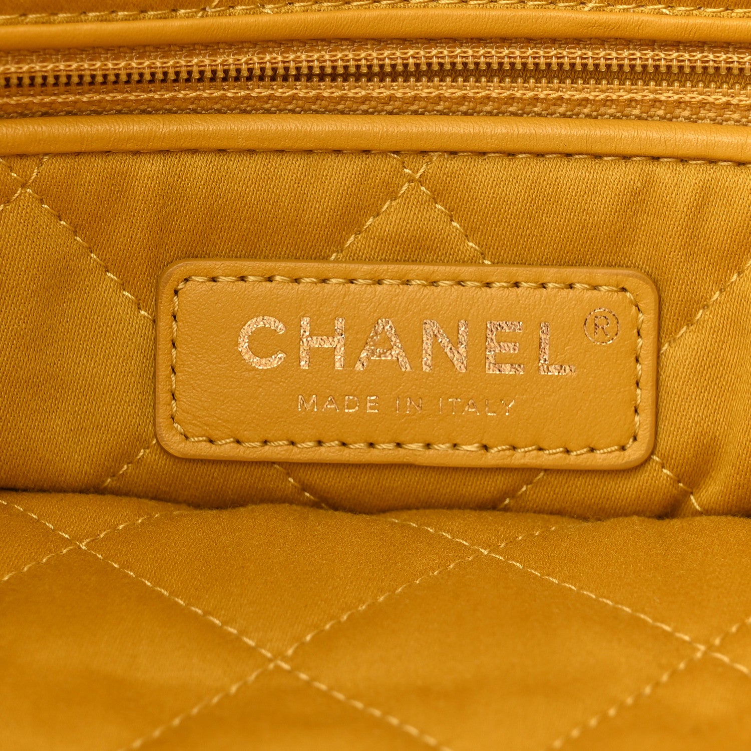 Chanel Shiny Calfskin Quilted Small Chanel 22 Yellow 7 of 11