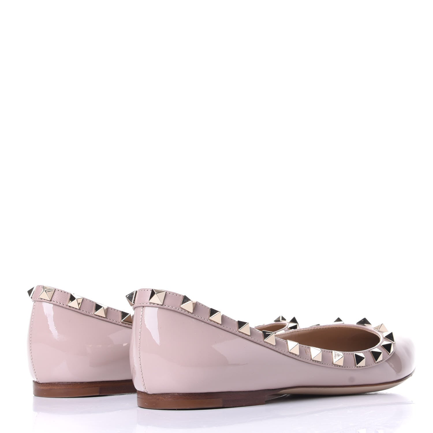 Valentino Garavani Patent Rockstud Ballerina Flats 37 Pink 4 of 10