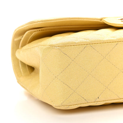 Chanel Iridescent Caviar Quilted Small Double Flap Yellow 8 of 9