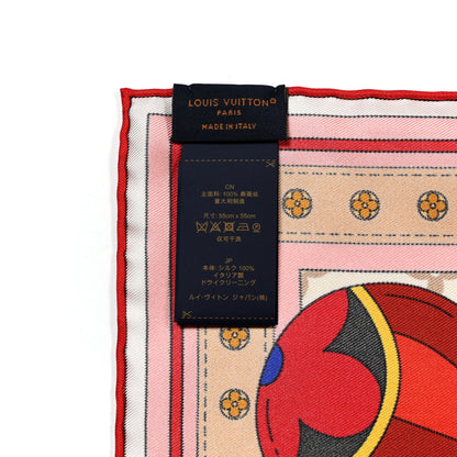 Louis Vuitton Silk Paris En Beaute Square Scarf 55 Rose 2 of 3