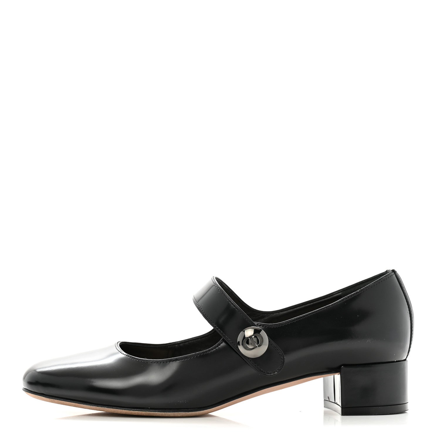 Christian Dior Brushed Calfskin Uniform 30mm Pumps 37.5 Black 1 of 10