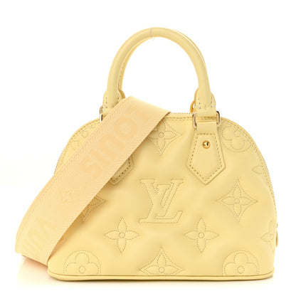 Louis Vuitton Calfskin Bubblegram Alma BB Banana 1 of 9
