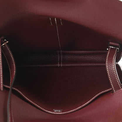 Hermes Taurillon Clemence Halzan 31 GM Bordeaux 5 of 10