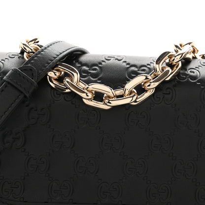 Gucci GG Calfskin Embossed Emblem Arabella Bag Black 8 of 10
