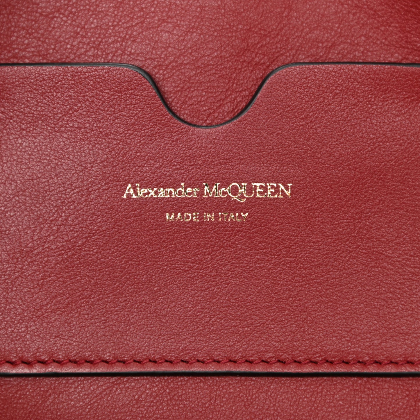 Calfskin Embossed Signature Shopper Black Red
