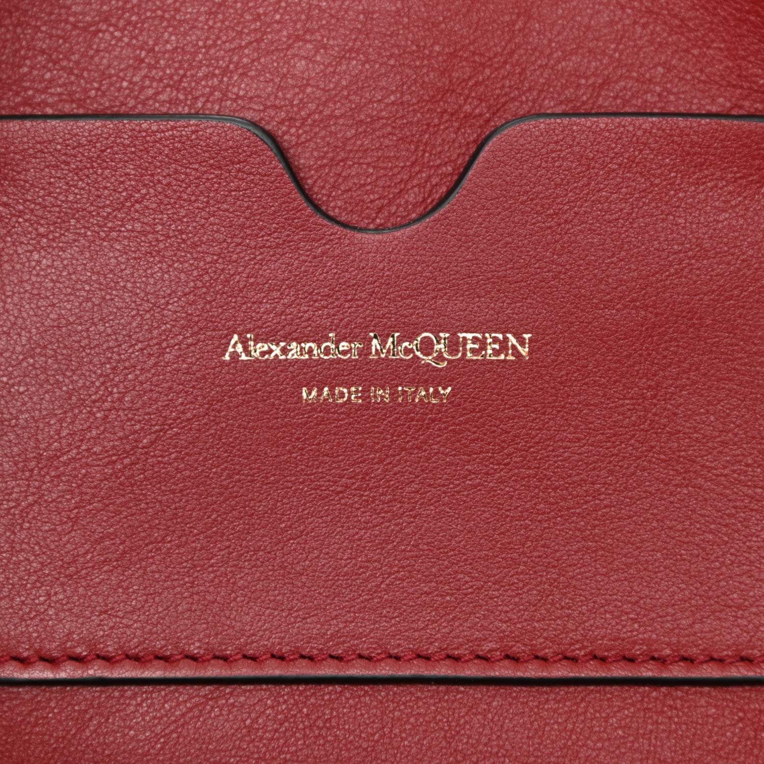 Alexander McQueen Calfskin Embossed Signature Shopper Black Red 6 of 9