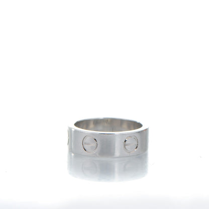 Cartier 18K White Gold 5.5mm LOVE Ring 47 4 3 of 5