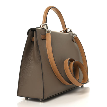 Hermes Epsom Tri-Color Kelly Sellier 25 Etoupe Alezan Biscuit 2 of 11