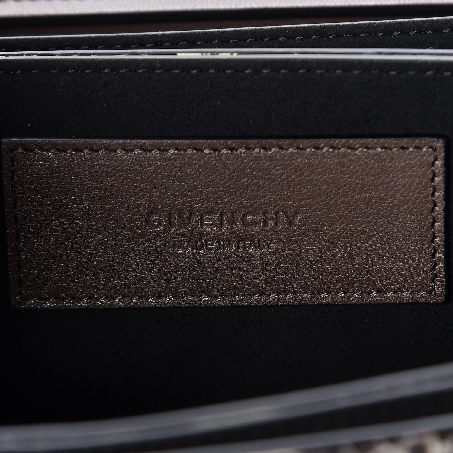 Givenchy Elaphe Goatskin Small GV3 Shoulder Bag Brown Natural 8 of 8