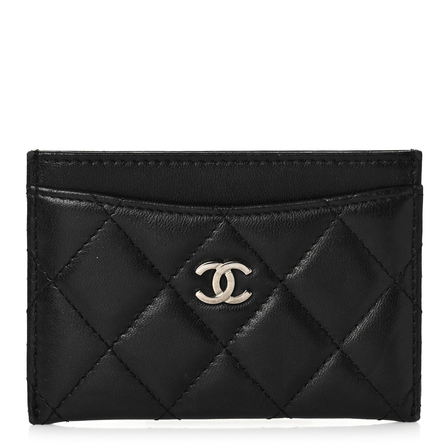 Chanel Lambskin Quilted Card Holder Black 1 of 10