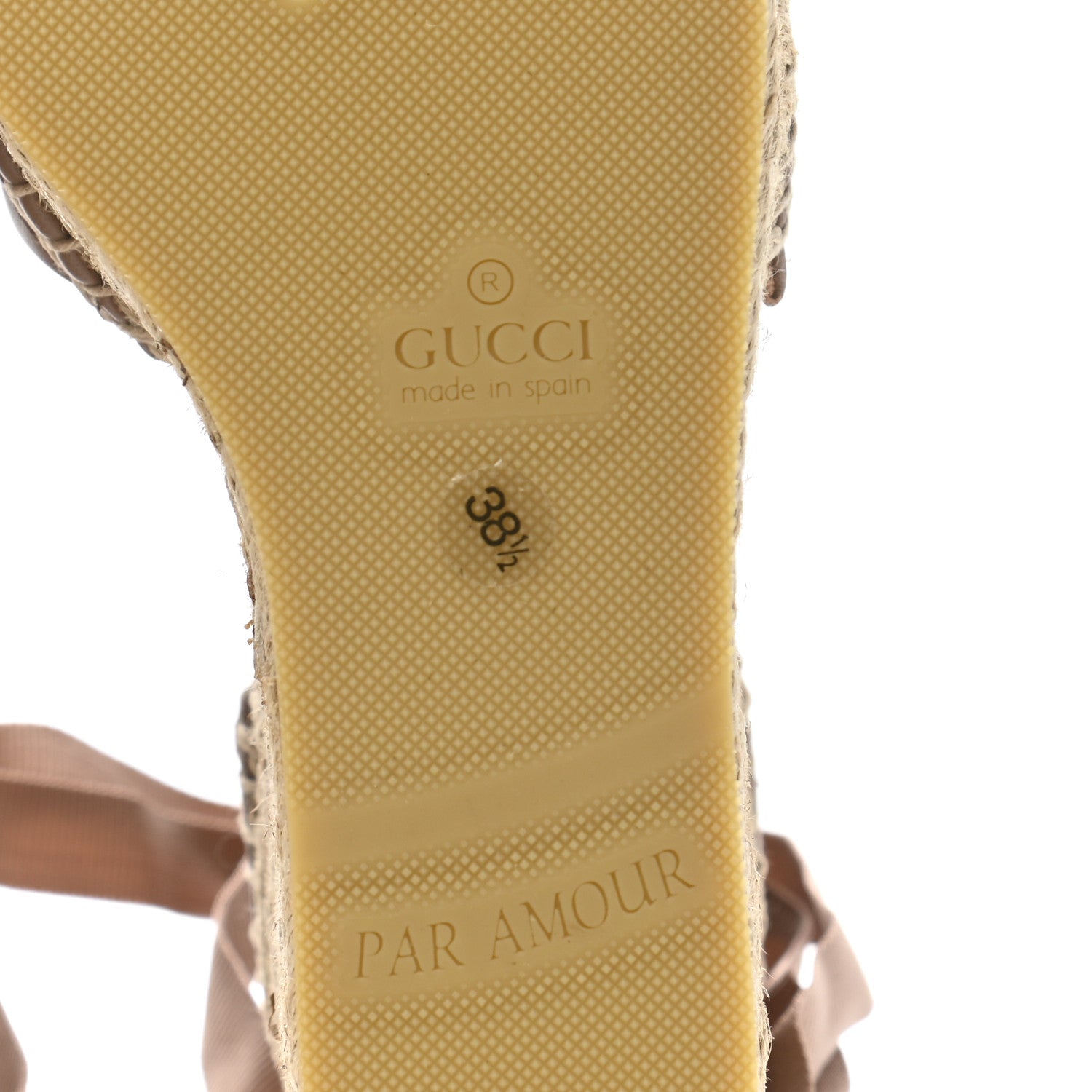Gucci Nappa Matelasse GG Marmont Ankle Wrap Platform 35/120mm Espadrille Wedges 38.5 Porcelain Rose 6 of 10
