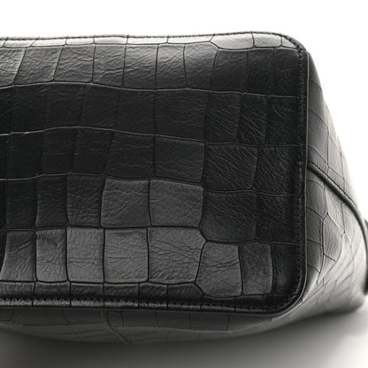 Mulberry Calfskin Crocodile Embossed Small Kite Bucket Bag Black 11 of 11