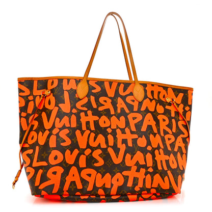 Louis Vuitton Monogram Graffiti Neverfull GM Orange 1 of 9