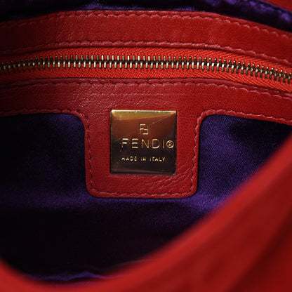 Fendi Suede Baguette Red 6 of 8