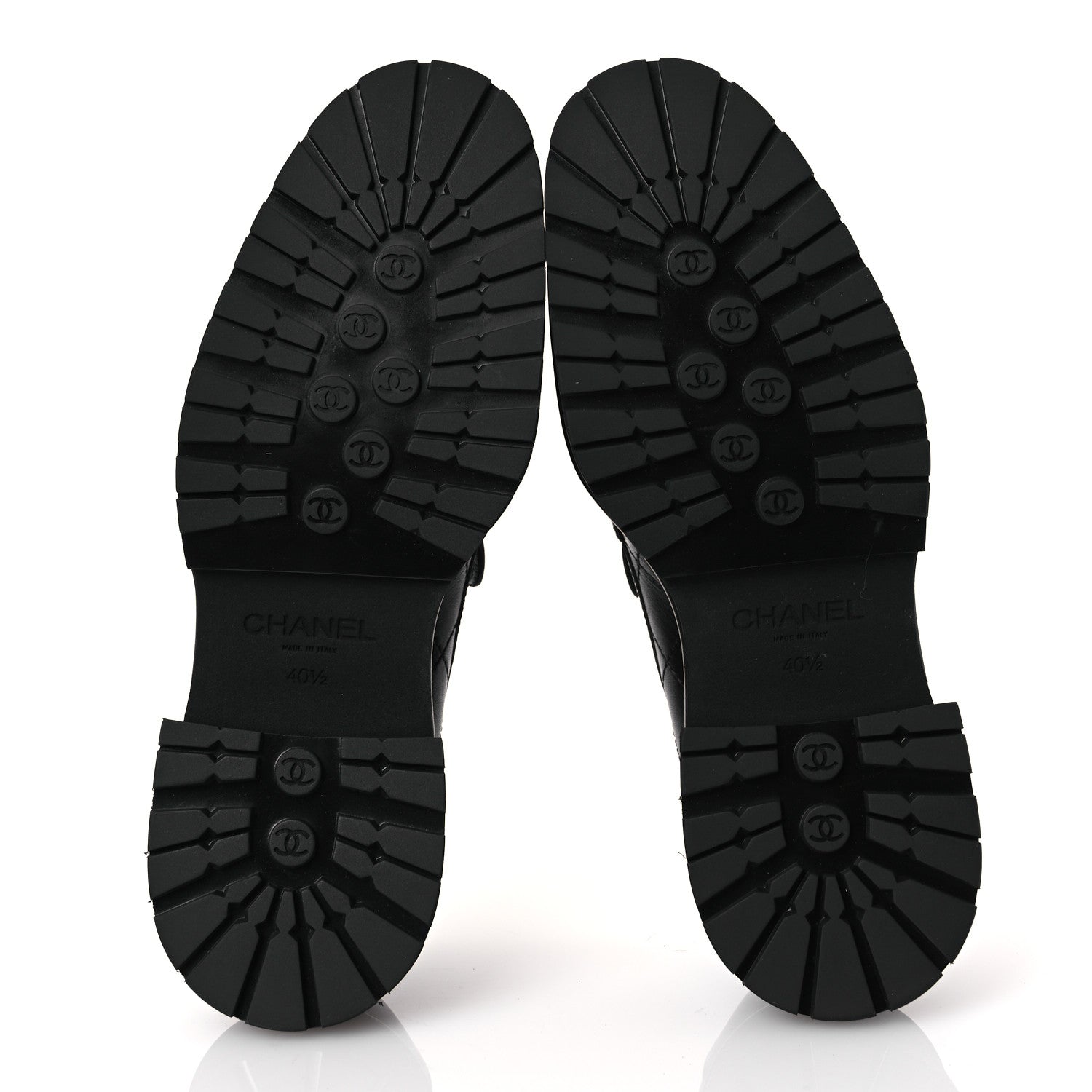 Chanel Calfskin Quilted CC Mocassin Loafers 40.5 Black 6 of 10