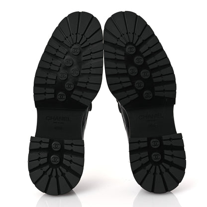 Chanel Calfskin Quilted CC Mocassin Loafers 40.5 Black 6 of 10