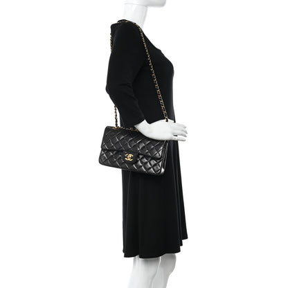 Chanel Lambskin Quilted Small Double Flap Black 2 of 15