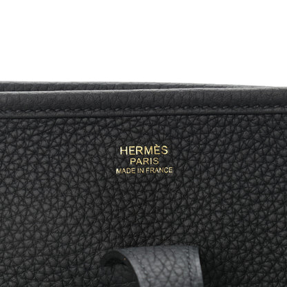 Hermes Taurillon Clemence Evelyne III PM Black 6 of 9