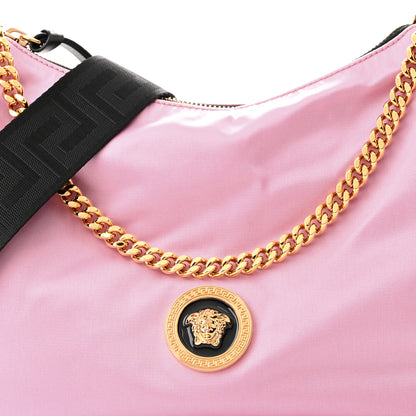 Versace Nylon Tribute Chain Crossbody Shoulder Bag Light Pink 6 of 8