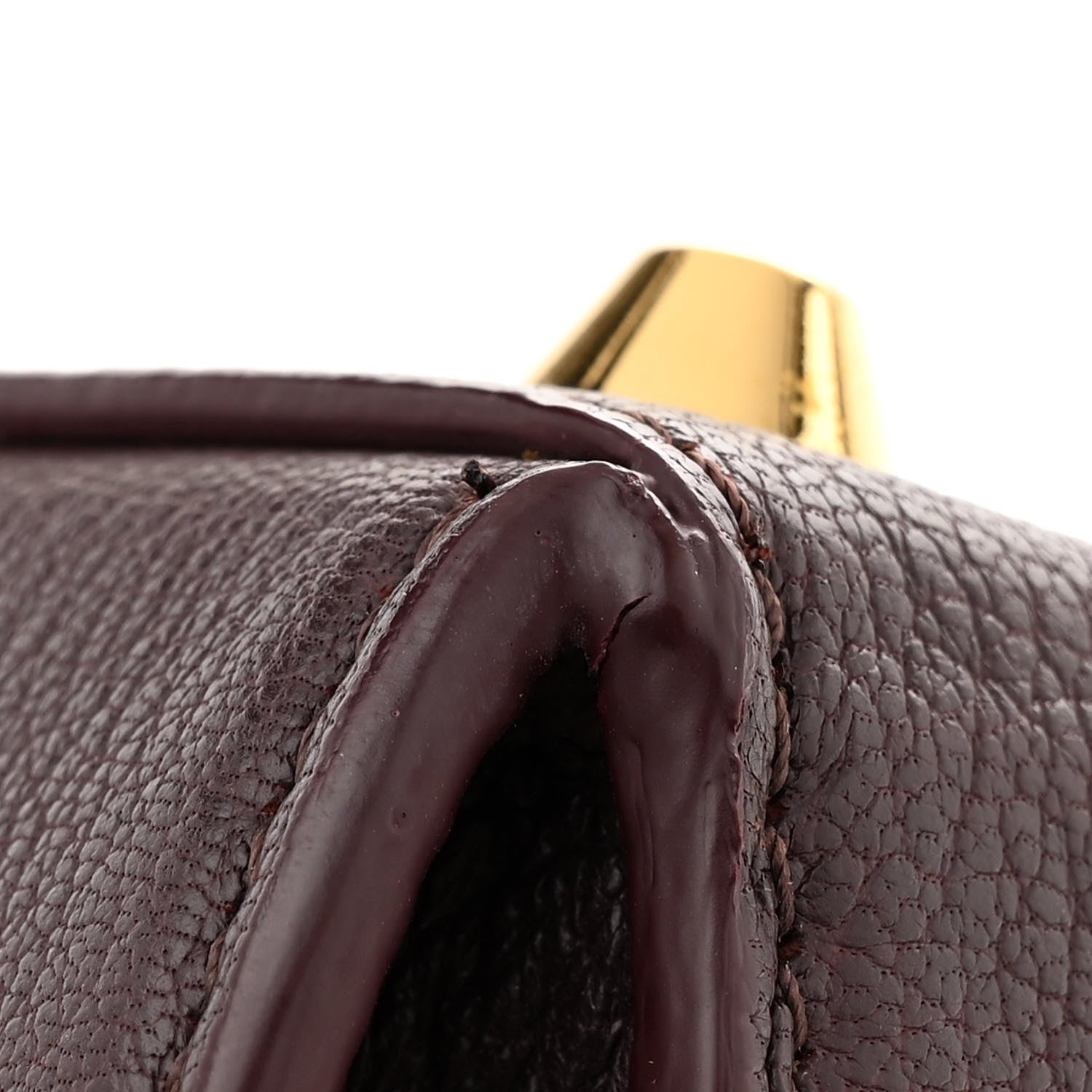 Alexander McQueen Silky Amish Grained Goatskin Box Shoulder Bag 16 Burgundy 12 of 13