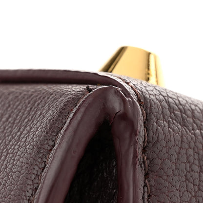 Alexander McQueen Silky Amish Grained Goatskin Box Shoulder Bag 16 Burgundy 12 of 13