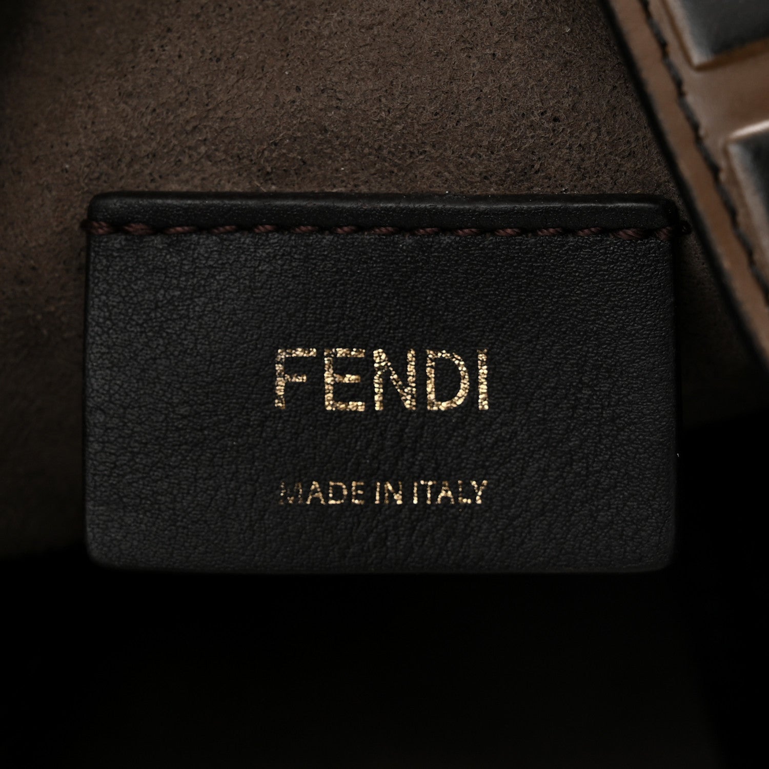 Fendi Vitello Liberty F is Fendi Bi-Color FF 1974 Embossed Mini Mon Tresor Bucket Bag Maya Black 6 of 11