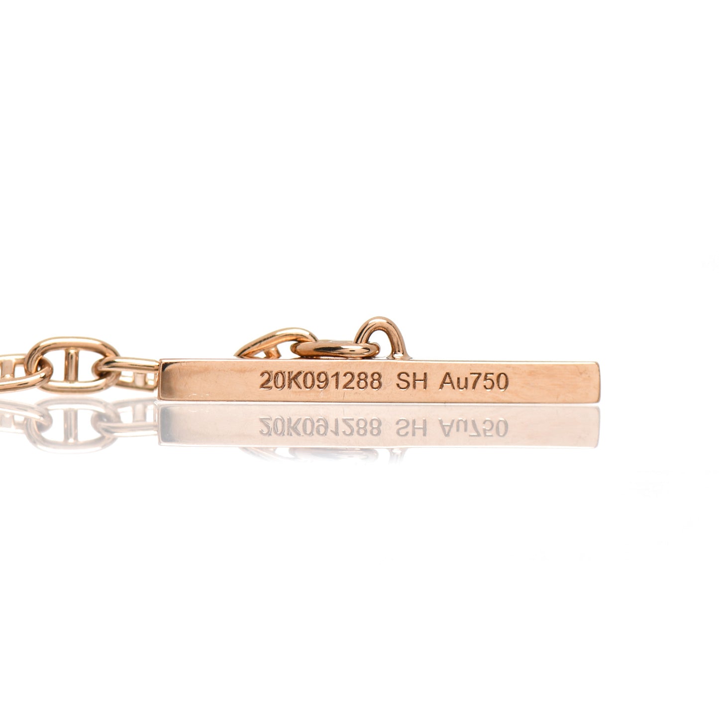 18K Rose Gold Diamond Chaine d'Ancre Verso Bracelet SH