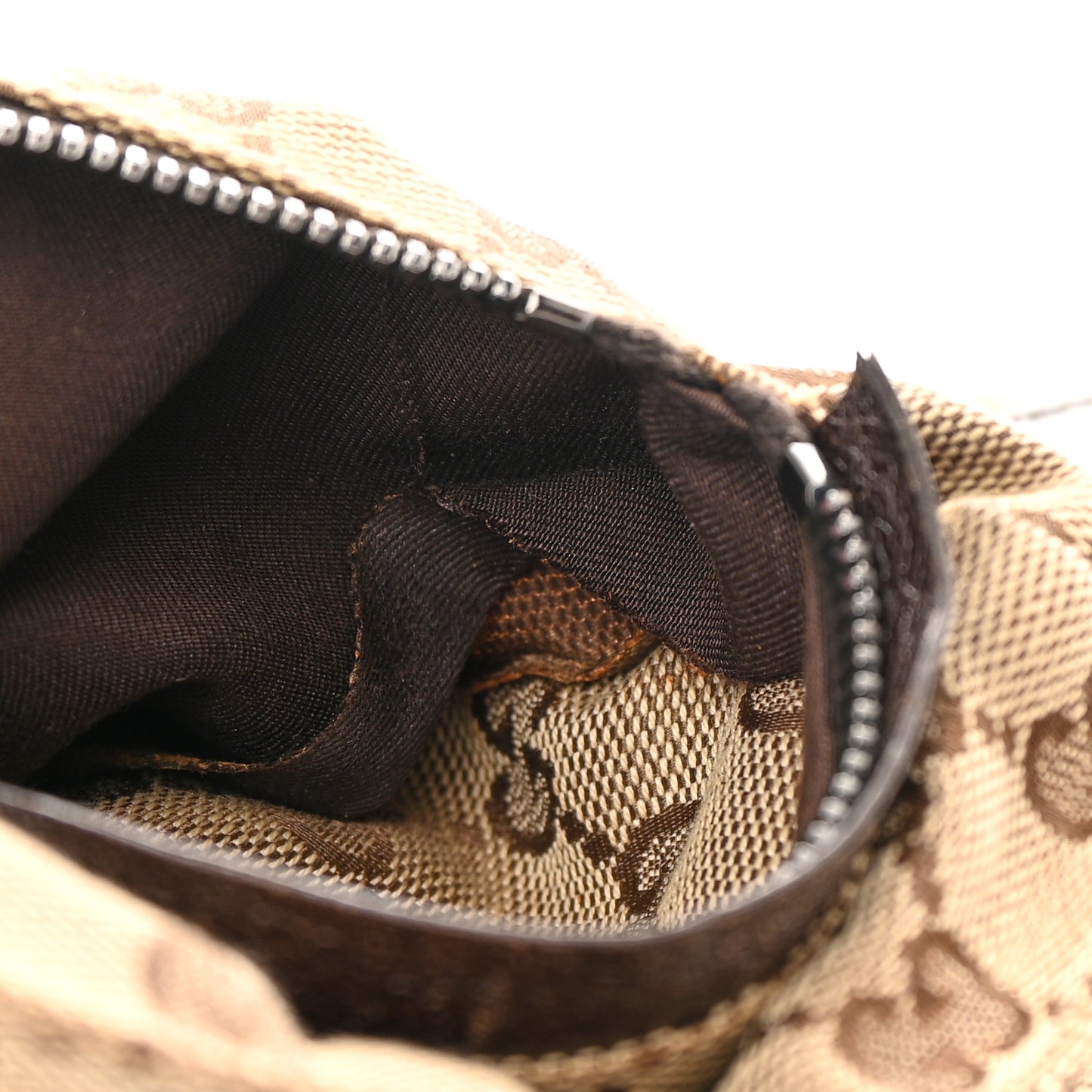Monogram Web Belt Bag Dark Brown