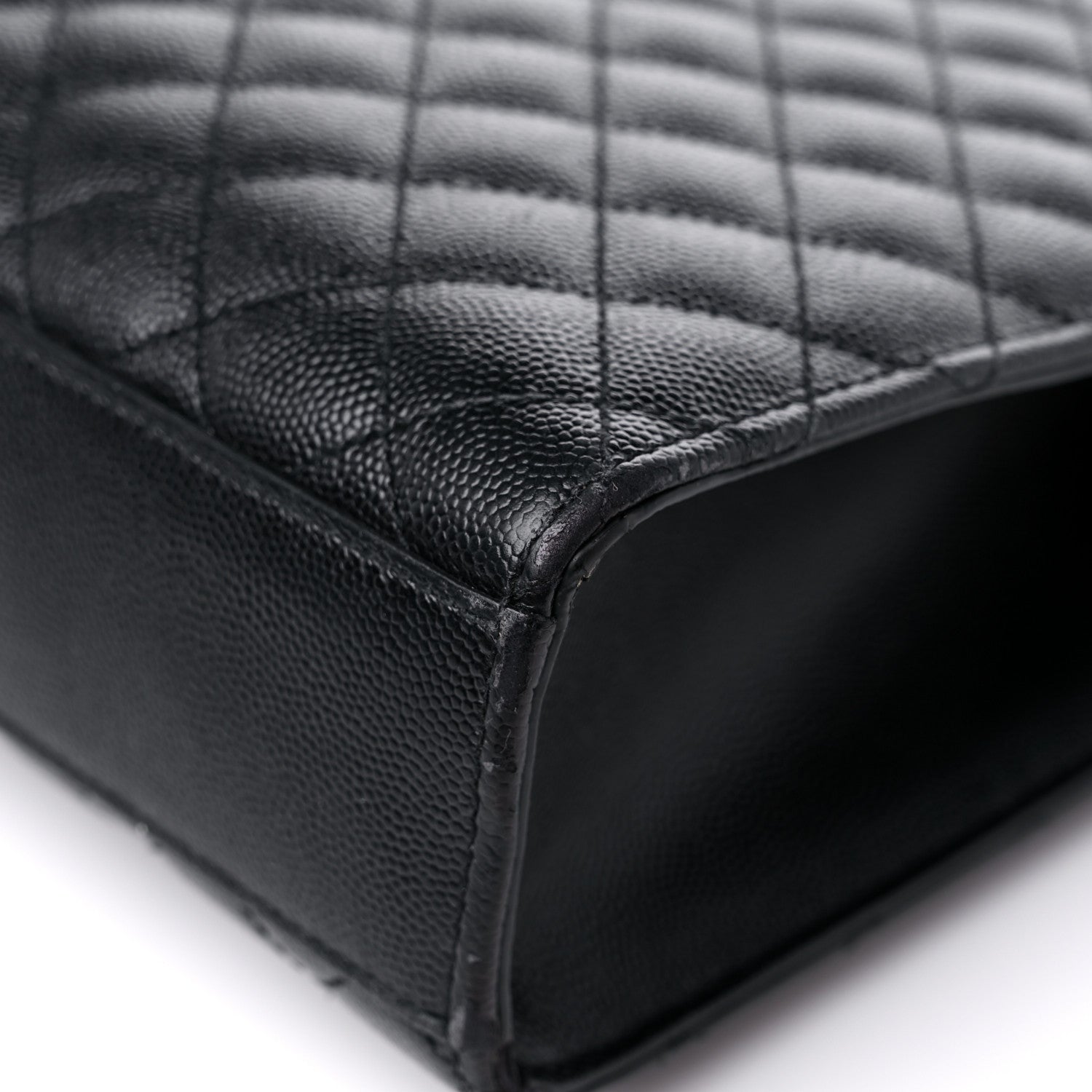 Saint Laurent Grain De Poudre Textured Mixed Matelasse Large Triquilt Monogram Satchel Black 12 of 19
