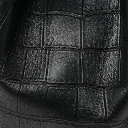 Celine Crocodile Embossed CELINE Calfskin Crocodile Embossed Medium Phantom Luggage Black Medium Phantom Luggage Black 14 of 16