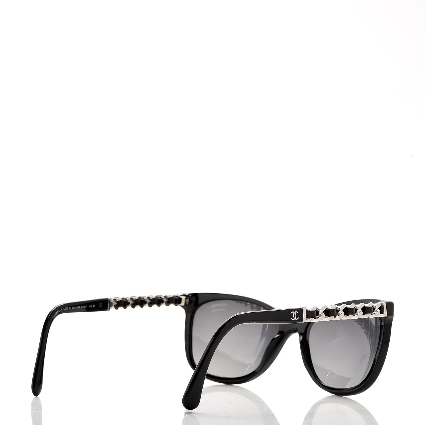 Cat Eye Chain Polarized Sunglasses 5260-Q Black