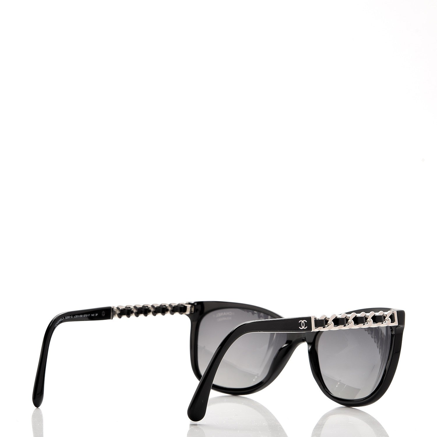Chanel Cat Eye Chain Polarized Sunglasses 5260-Q Black 3 of 9