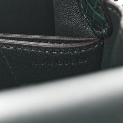 Hermes Matte Alligator Lizard Mini Sac Roulis Ombre Vert Fonce 7 of 9