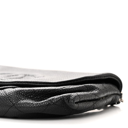 Chanel Caviar Half Moon Wallet On Chain WOC Black 12 of 13