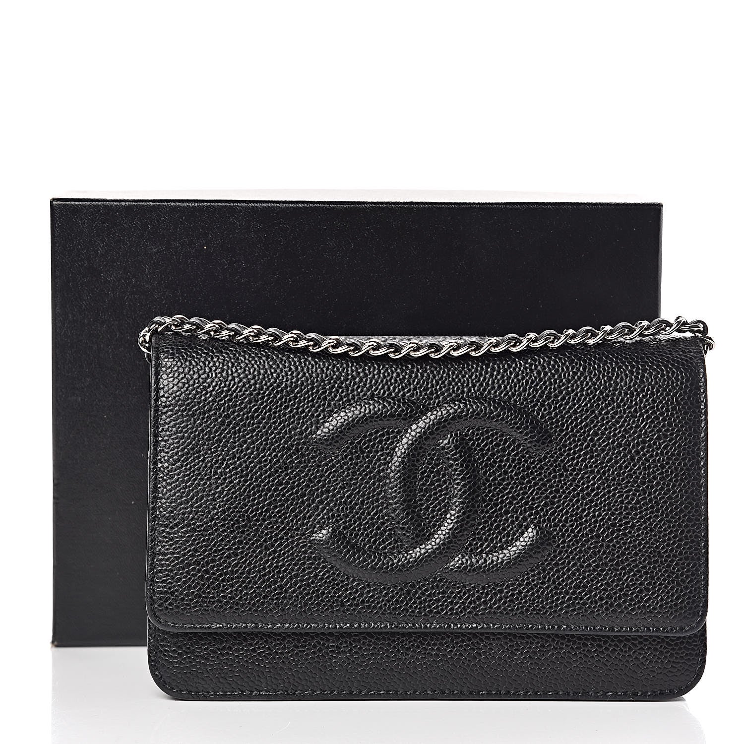 Chanel Caviar Timeless CC Wallet On Chain WOC Black 15 of 15
