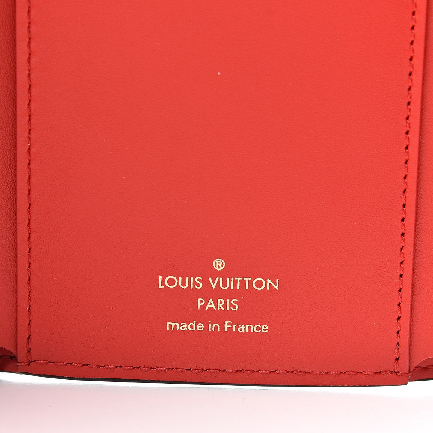 Monogram Flower Lock Compact Wallet Coquelicot