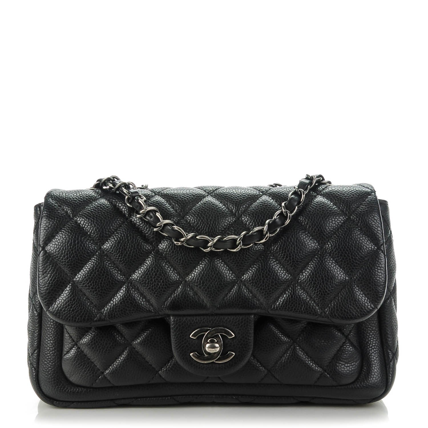 Chanel Caviar Quilted Medium Now and Forever Flap Black 1 of 7