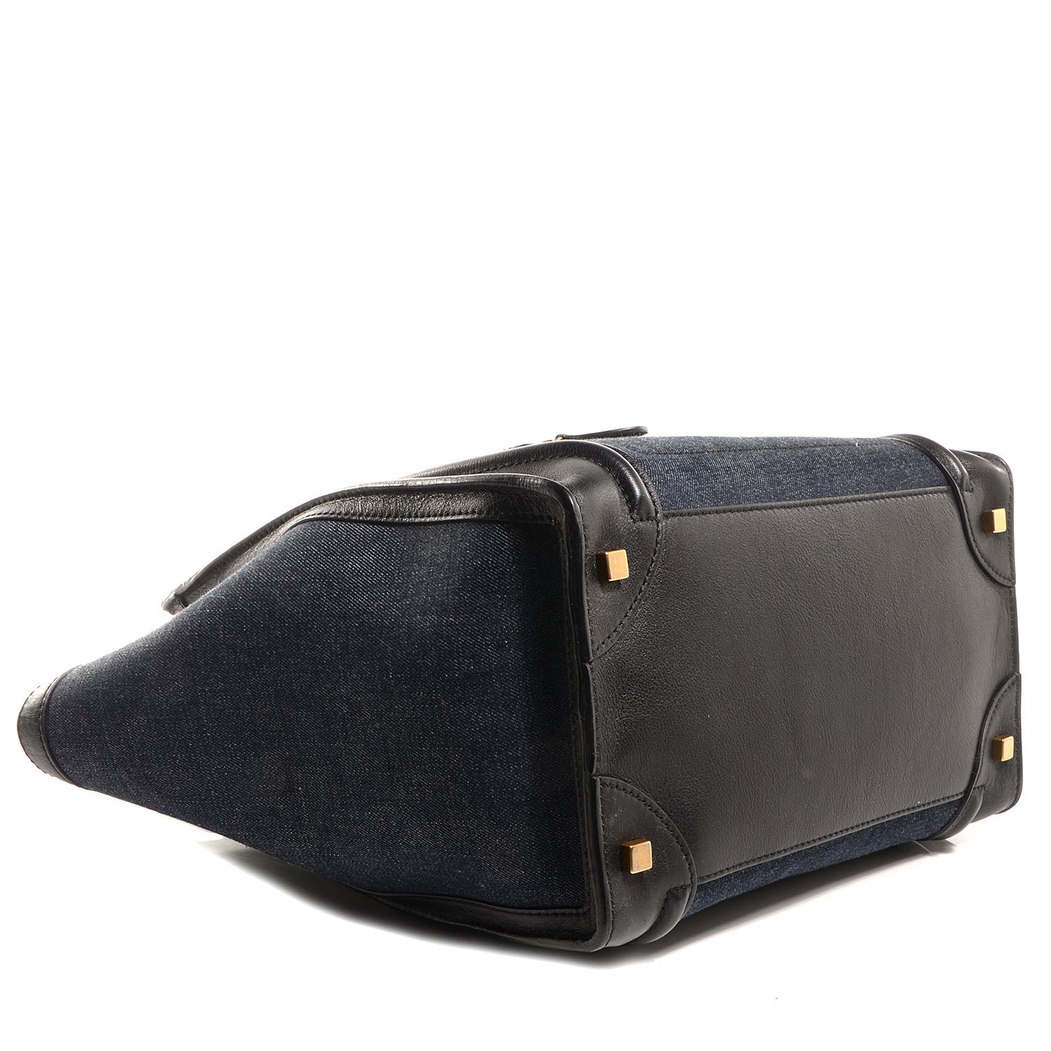 Celine Denim Mini Luggage Navy Black 4 of 9